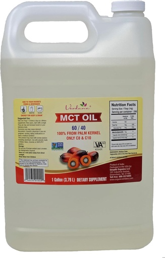 [BRSWGFIKCACQMYD5] Verdana Food Grade MCT Oil – 1 Gallon (128 Fl Oz) – Premium C8/C10 Triglycerides – Keto & Paleo Friendly – Non-GMO, Kosher – Trusted Brand for Energy, Sports Nutrition, Aromatherapy & Massage