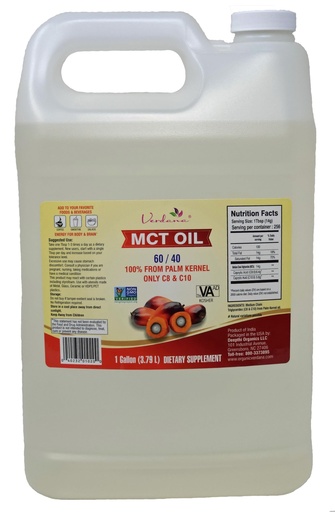 [BRSWGFIKCACQMYD5] Verdana Food Grade MCT Oil – 1 Gallon (128 Fl Oz) – Premium C8/C10 Triglycerides – Keto & Paleo Friendly – Non-GMO, Kosher – Trusted Brand for Energy, Sports Nutrition, Aromatherapy & Massage