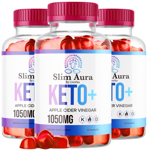 [BRSRAHAOOAGQMDYU] (3 Pack) Slim Aura Keto ACV Gummies - Official Slim Aura Keto Plus Apple Cider Vinegar 1050MG Advanced Formula Gummys, All Natural Premium Formula, Slimaura Gomitas Reviews, 300 Gummies for 5 Months