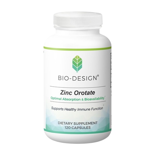 [BRSWGEL2OV5QEELV] Zinc Orotate - Bioavailable Chelated Mineral Supplement - 20mg per Capsule- Supports Immune & Metabolic Health - Vegan Friendly - 120 Capsules