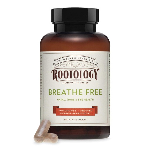 [BRSWKGI4PIMQOHTK] Rootology Breathe Free - Natural Nasal & Sinus Relief - Fast-Acting, Non-Drowsy - 120 Capsules…