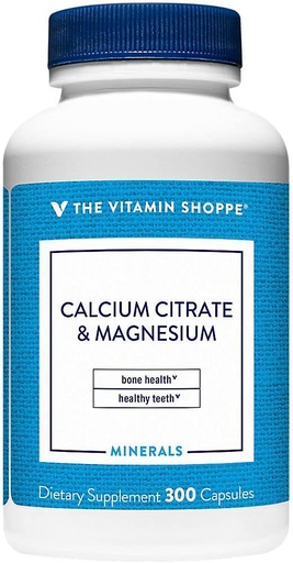[BRSWIYTYOEDRMFTI] Calciumcitraat en magnesium (300 capsules) door The Vitamine Shoppe