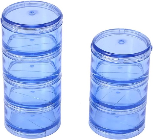 [BRSWGAYPOUIGOHI4] SUPVOX 1 Set Cilinder Stapelbare pil Box ronde wekelijkse pil container behuizing Dispenser voor en Medicatie (blauw)
