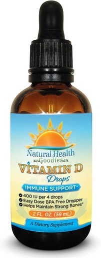 [BRSWIFIECQNRSED6] Vitamin D Drops for Baby, Kids and Adults - Pure Liquid D3 - Easy Dose Dropper - 2 Ounce Supply from Natural Health Goodies