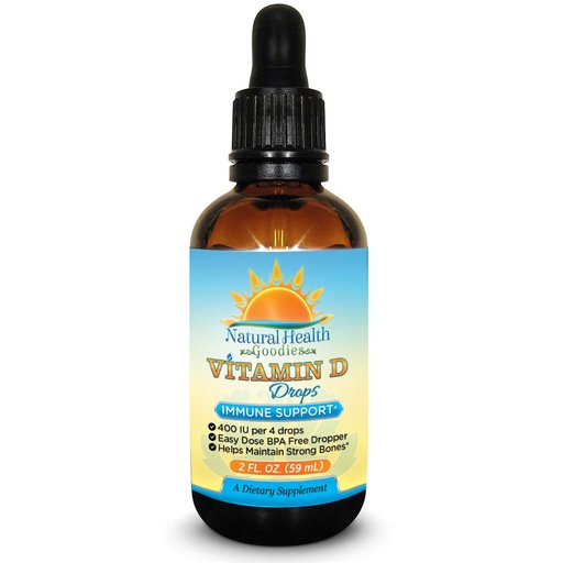 [BRSWIFIECQNRSED6] Vitamin D Drops for Kids and Adults - Pure Liquid D3 - Easy Dose Dropper - 2 Ounce Supply from