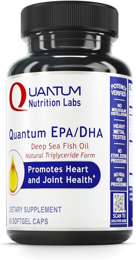 [BRSWKHD7AIHQYCYV] Lab Nutrition Quantum EPA DHA Oil Softgel - Omega 3 Fish Oil, Omega 3 Suplement, EPA DHA, Omega 3 Fatty Accids Suplemen Perempuan & Men, Natural - 90 Softgel Capsules