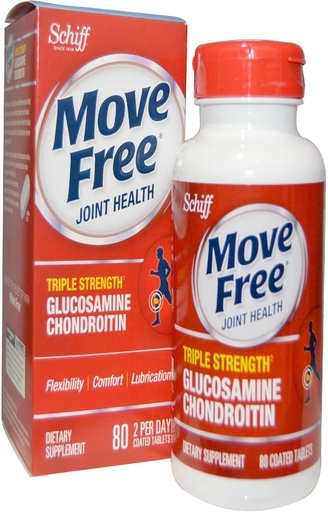 [BRSWIYAMBUPQEE3Y] Schiff Move Free Advanced , Triple Strength Plus MSM & Vitamin D3, 80 Coated Tablets