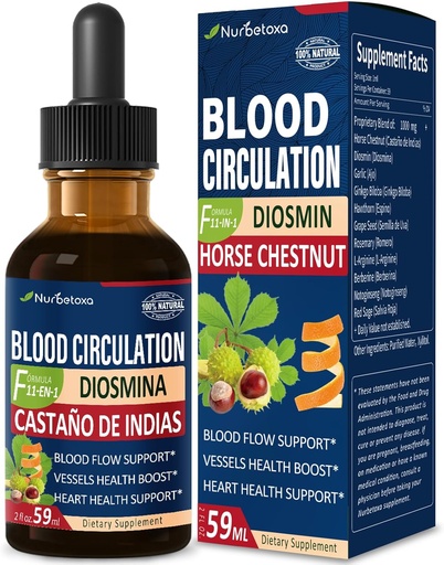 [BRSROATYCFYWKHTV] Krvné obehové kone Chestnut Extract Tekuté kvapky, Castaño de Indias y Diosmina para la Circulacion y Variaces, Nitric Oxide Supplement for Blood Flow, Pressure & Heart Health.2 oz