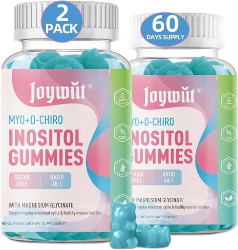 [BRSRAGQ6CMMRUCLU] Zucchero Gratuito Inositolo Gummies, Inositol Chewable Supplement per le donne, 40:1 Ratio Myo-Inositol & D-Chiro Inositol con Magnesio Glycinate, Fertilità Supporto per Ciclo Regolare & Ormone Balance, 120CT