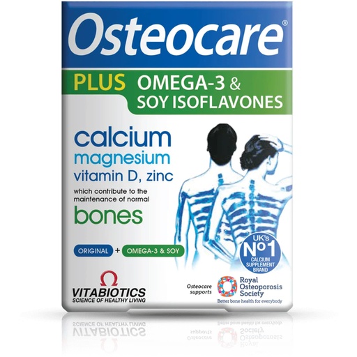 [BRSWIYYKBYBQEDLK] Vitabiotics Osteocare Plus 2-in-1 Formula - Calcium 800mg with Vitamin D3, Magnesium, Zinc, and Omega-3 | Bone Health and Immunity Multivitamin Supplement for Men and Women - 90 Tablets