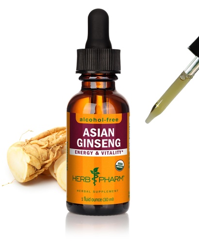 [BRSWIYTYOZ5GOGT4] Herb Pharm Asian (Panax) Ginseng Liquid Glycerite for Energy and Stamina, Alcohol-Free Glycerite, 1 Oz