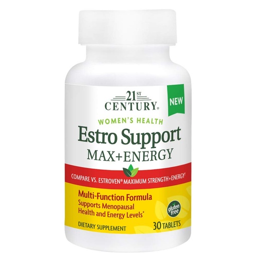 [BRSWGAQNC56GAGY4] 21st Century Estro Support Max + Energy, 30 Count