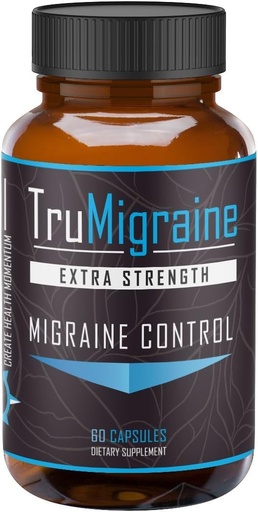 [BRSWGFD6AEBR4DQY] TruMigraine Relief & Prevention | All Natural Migraine Supplements for Headache Relief | Ingredients: Riboflavin, Feverfew, Paraben Free Butterbur, & Ginkgo Biloba | 60 Veggie Capsules,