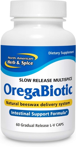 [BRSWIY3ROAPWOAA5] Nordamerikansk Herb & Spice OregaBiotic - 60 Kapsler - Immunsystem & Digestiv støtte - Hår, Hud & Nail Helse - Svart Seed Oil, Cumin Olje, Oregano Olje, Sage Olje - Ikke-GMO - 30 Total Services