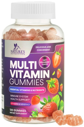 [BRSWYYA6CMFRE236] Multivitamin Gummies for Adults - Daily Adult Multivitamins Gummy with Vitamins A, C, D, B12 for Women & Men, Immune Support Gummy Multivitamins Supplement, Adult Multi VIT Vitamin - 120 Gummies