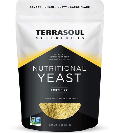 [BRSWYEA5OB5R6G3X] Terrasoul Superfoods Premium Nutritional Yeast Flakes, 16oz - Fortified | Gluten Free | Non-GMO | Vegan