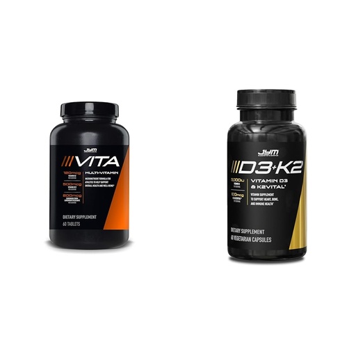 [BRSRAY33CJYGK2D2] JYM Supplement Science Vita JYM Multivitamin, D3 & K2 Bone and Cardiovascular Support 60 Tablets
