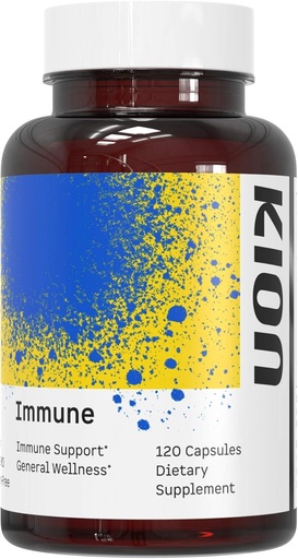 [BRSWYFTYC4FQAHT4] Kion Immune - Immune Support Supplement - Vitamin C Supplement - Vitamin C and Zinc for Everyday Wellness - 500 mg Vitamin C (Ascorbic Acid) and 10 mg Zinc - 120 Servings
