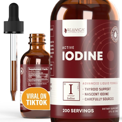 [BRSROZAKOQPQMFLP] Active Iodine - Nascent Iodine Drops - Liquid Delivery for Better Absorption - Supports Healthy Energy, Vitality, & Iodine Levels