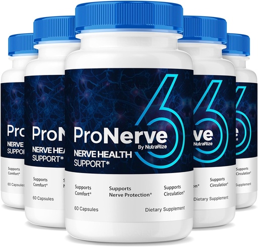 [BRSRAYAEPMNAA33B] NutraRize (5 Pack) ProNerve6 Neuropathy, ProNerve 6 Nerve Support Supplement, Pro Nerve 6 Capsules, ProNerve6 Pastillas Reviews (300 Capsules)