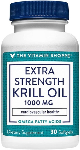 [BRSWGA33C4BRSC3Z] The Vitamin Shoppe Extra Strength Krill Oil - MSC Certified Sustainable - 1,000 MG (30 Softgels)