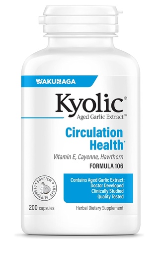 [BRSWIFYTB4HBM3IZ] Kyolic Aged Garlic Extract Formula 106, Circulation Health*, 200 Capsules.