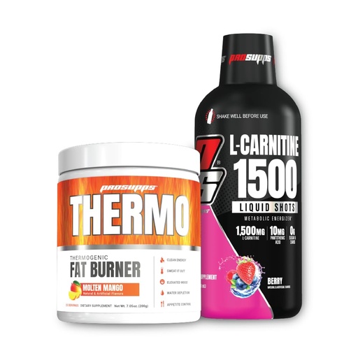 [BRSRAZQHCEDQOCD7] PROSUPPS Thermo Fat Burning Thermogenic Powder Molten Mango and 1500 L-Carnitine Berry - Weight Management and Pre Workout - Energy, Mood, Appetite Control