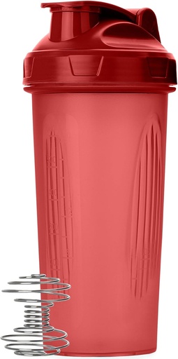 [BRSROHAZDEMWCCYU] Mr. Pen- Shaker Bottles for Protein Mixes, 28 oz, 1 Pack, Red, Protein Shaker Bottle with Wire Whisk Ball, Blender Bottle