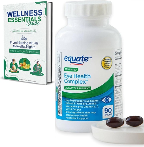 [BRSRAGABBUMBU2Q2] Advanced Eye Health Minigels 90 Count, Carotenoid Blend with Lutein & Zeaxanthin + Vitamins E, C, Zinc and Copper (45 Days Supply)