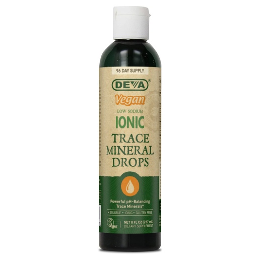 [BRSWIEINCR5QI2I3] DEVA Vegan Ionic Trace Mineral Drops, Low Sodium, pH Balancing, 96-Day Supply, 8 Fl Oz