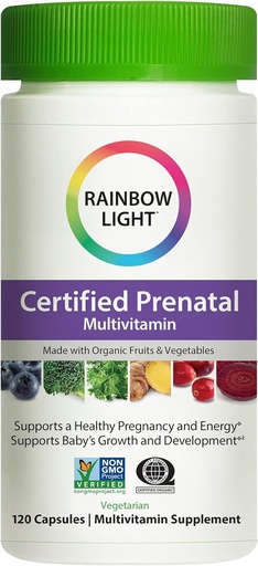 [BRSWIYL2DEGRGCDU] Rainbow Light Prenatal Multivitamin, Immune Support, 120 Capsules (Package May Vary)
