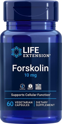 [BRSWIGQIOUMA4FTA] Life Extension Forskolin 10 mg, 60 Vegetarian Capsules (Pack of 2)