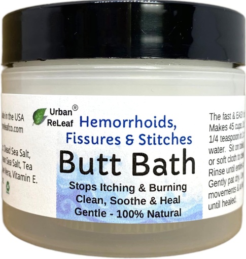 [BRSWGAACBF6RMALF] Urban ReLeaf Butt Bath ! Hemorrhoids, Fissures & Stitches. Helps itching & Burning. Clean, Soothe & Calm. The Easy Sitz Bath! Fast Relief! Gentle Sea Salt Soak. Gentle, Effective, 100% Natural