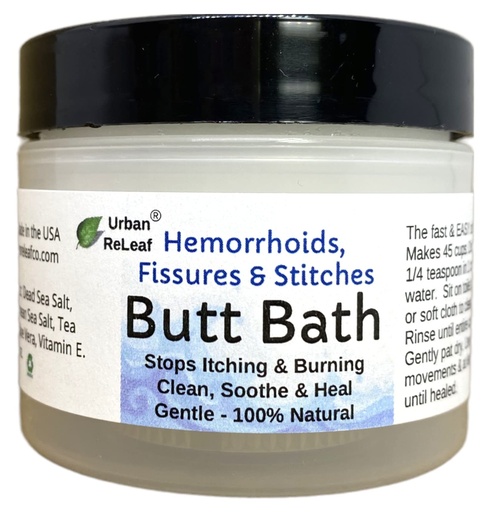 [BRSWGAACBF6RMALF] Urban ReLeaf Butt Bath ! Hemorrhoids, Fissures & Stitches. Helps itching & Burning. Clean, Soothe & Calm. The Easy Sitz Bath! Fast Relief! Gentle Sea Salt Soak. Gentle, Effective, 100% Natural