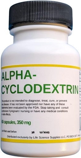 [BRSROAYCBEHGMAD5] Alpha Cyclodextrin Capsules, Pack of 2 x 60 ct, (120 Capsules Total)