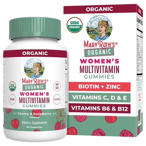 [BRSRMFIEA4DR43L5] MARYRUTH'S Multivitamin Gummies for Women Ages 14+ | Immune Support | Hair & Skin Health | Reproductive Health | Vitamin A C D E B6 B12 Biotin Zinc Iodine | Organic | Vegan | Non-GMO | 60 Count