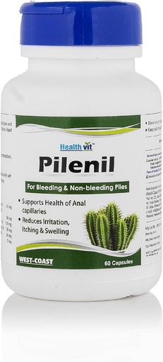 [BRSRA232CQMAMFI6] Generic ATS Pilenil for Bleeding & Non-bleeding Piles | Irritation, Itching & Swelling | Anal capillaries | for Men & Women | 60 Capsules