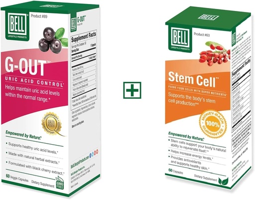 [BRSRMAQZOBYGYDYY] Bell Bundle - Stem Cell Supplements & G-Out Uric Acid Cleanse - 25 Years Around The World, Sold Directly by The Manufacturer