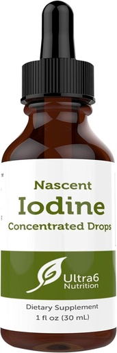 [BRSWKHQLBZ7QYED6] Nascent Iodine Drops Supplement in Liquid Concentrated Tincture for Best Absorption and for Thyroid Support