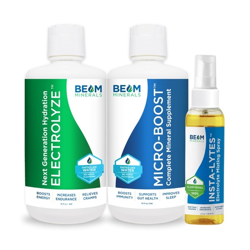 [BRSRA2Y6CUOWK2YV] Beam Minerals Micro-Boost Humic Mineral Blend & Electrolyze Liquid and Insta-Lytes Natural Liquid Electrolytes 2oz