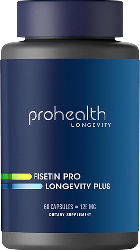 [BRSW2EIFBUBBUDT4] ProHealth Fisetin Supplements-15X Migliore assorbimento da Polyphenol Blend + MCT olio. 3 ° partito testato puro. USA Prodotto. Potente antiossidante + senolitico. Integratore Fisetin 125mg X 60 Serve