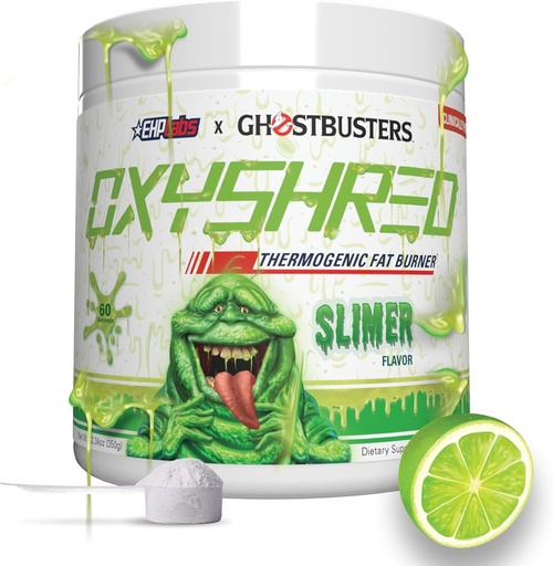 [BRSROHQLPJYA4FDO] EHP LABS Ghostbusters OxyShred Thermogenic Pre Workout Powder & Shredding Supplement - Clinically Proven Preworkout Powder with Acetyl L Carnitine, Energy Boost Drink - Slimer Lime, 60 Servings