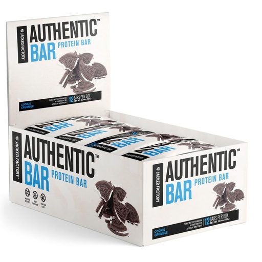 [BRSW2ZL6BUFQIE3V] Authentic Bar Cookie Crumble Protein Bars - Tasty Meal Replacement Energy Bars w/ 15g Whey Protein Isolate, Natural Sugars from Pure Honey, Healthy Fat Peanut Butter Foundation - 12 Pack