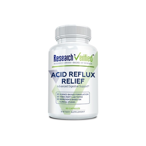 [BRSWYZ35B4HWYCT4] Research Verified Acid Reflux Relief - Soothe GI Problems - Melatonin, 5-HTP, Marshmallow Root - 60 Capsules - Vegan