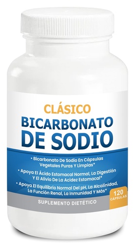 [BRSRAEI2DF6GKAL7] Bicarbonato de Sodio clásico 650 mg USO orgánico Natural Pastillas de bicarbonato de Sodio en polvo Tabletas de bicarbonato de Sodio (cápsulas) Alcalinidad del ácido del estómago 120 cápsulas