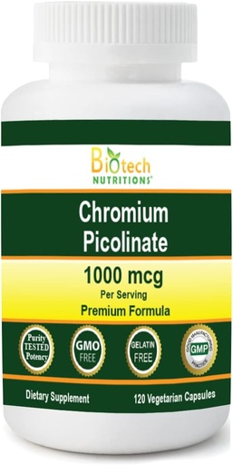 [BRSRMC36BBYGOE35] Chromium Picolinate 1000 MCG משרת 120 קפסולות ירקות