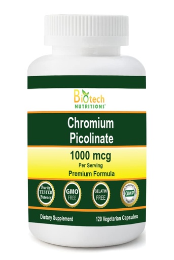 [BRSRMC36BBYGOE35] Chromium Picolinate 1000 MCG Serving 120 Vegetable Capsules