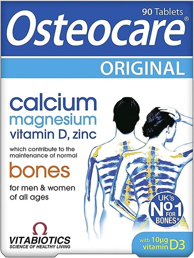 [BRSWIYQFBUFBM3LC] Vitabiotics Osteocare Calcium 800mg with Vitamin D3, Magnesium, and Zinc - Bone Health and Immunity Multivitamin Supplement for Men and Women - 90 Tablets