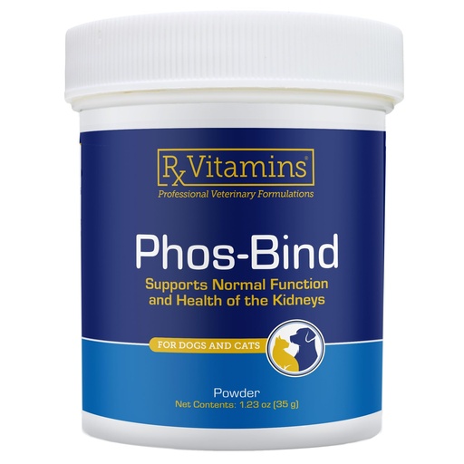 [BRSROCT6OAAQYCLL] Rx Vitamins Phos-Bind - Kidney Support Supplement Powder - Phosphate Binder for Cats & Dogs for Kidney Health - Supports Normal Kidney Cleanse and Essential Kidney Care - 35g