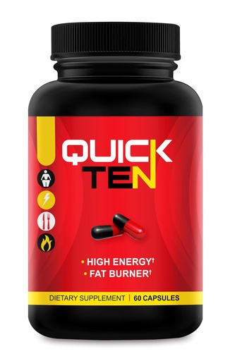 [BRSRAY3QAQHB6H35] Quick Ten - Best Weight Loss Pills - Natural Metabolism Booster, Appetite Suppressant, Fat Burner Pills - Premium Diet Pills for Women and Men - Energy and Focus Blend - 60 Capsules